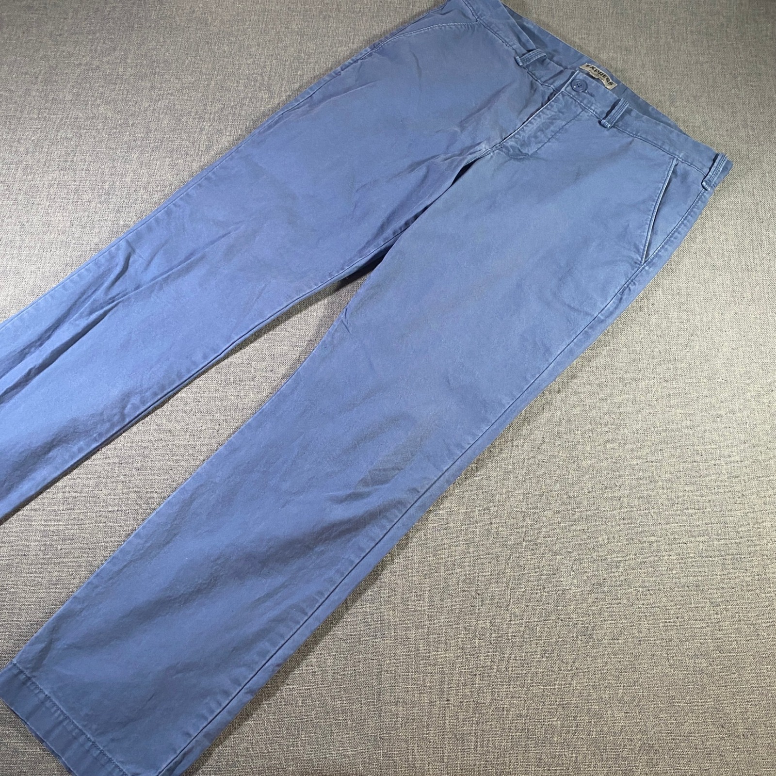 Express Photographer Mens 32x30 Blue Cotton Blend Chino Pants Casual